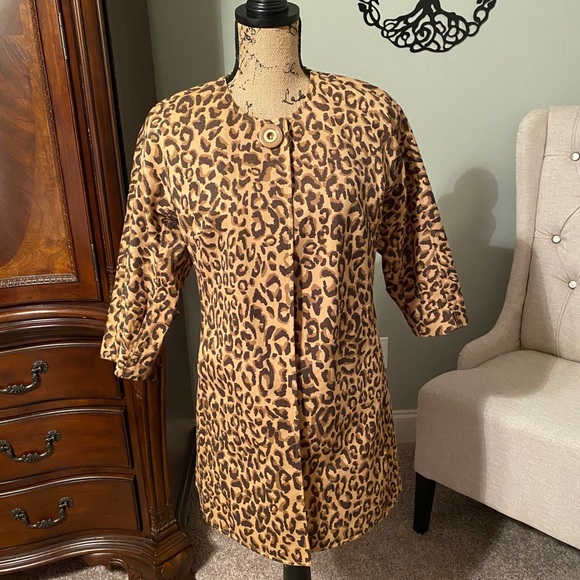 EUC CAbi Leopard Print Estate Jacket, XS - Picture 8 of 12